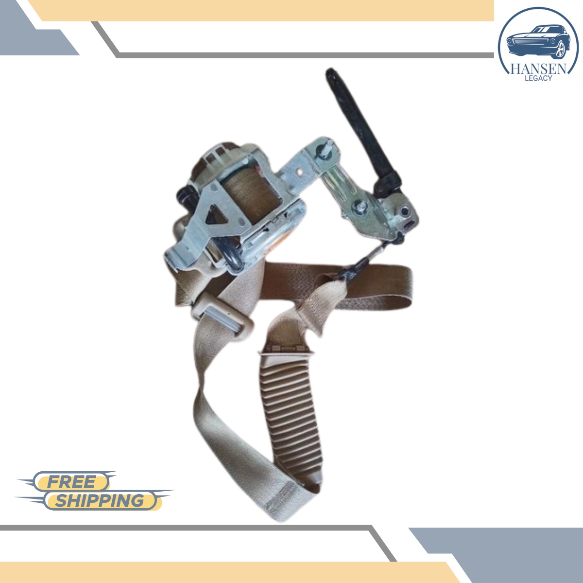 2016–2017 Ford F150 Left Driver Seat Belt Retractor Crew Cab BEIGE 16 17 — view 1