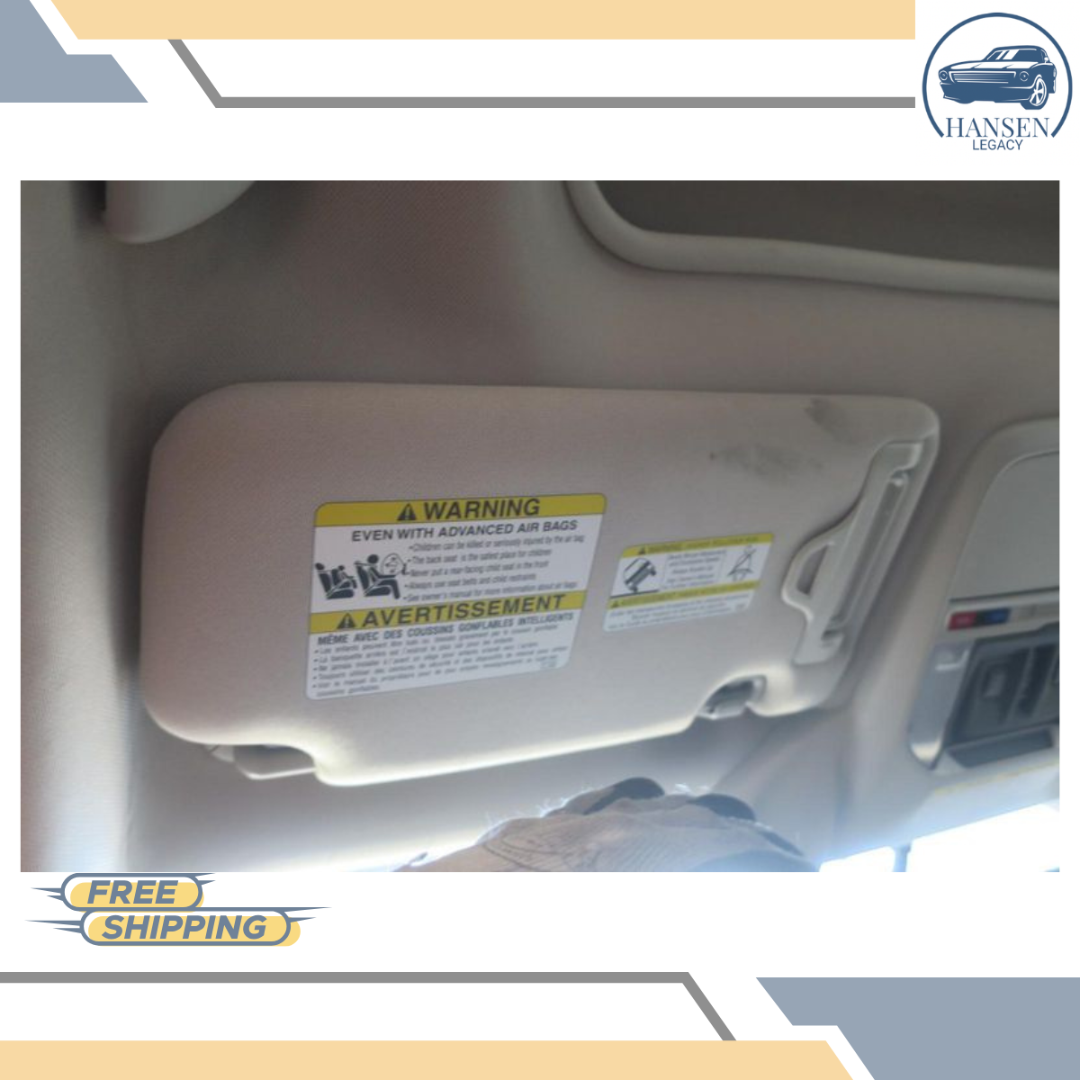2019–2024 Subaru Forester Left Driver Sunvisor Gray 20 21 22 23 — view 5