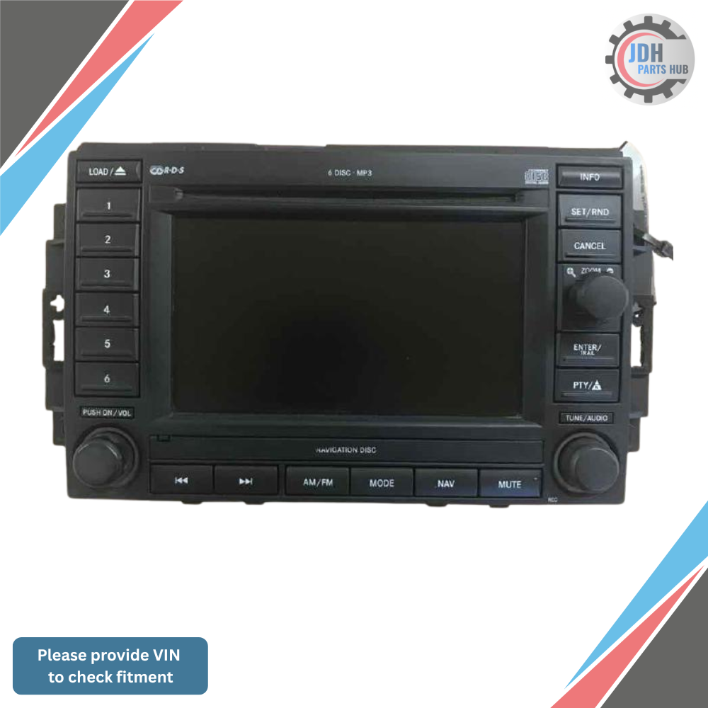 2005–2007 Jeep Dodge Chrysler Navigation Radio Rec 6 Disc CD Player OEM — view 1