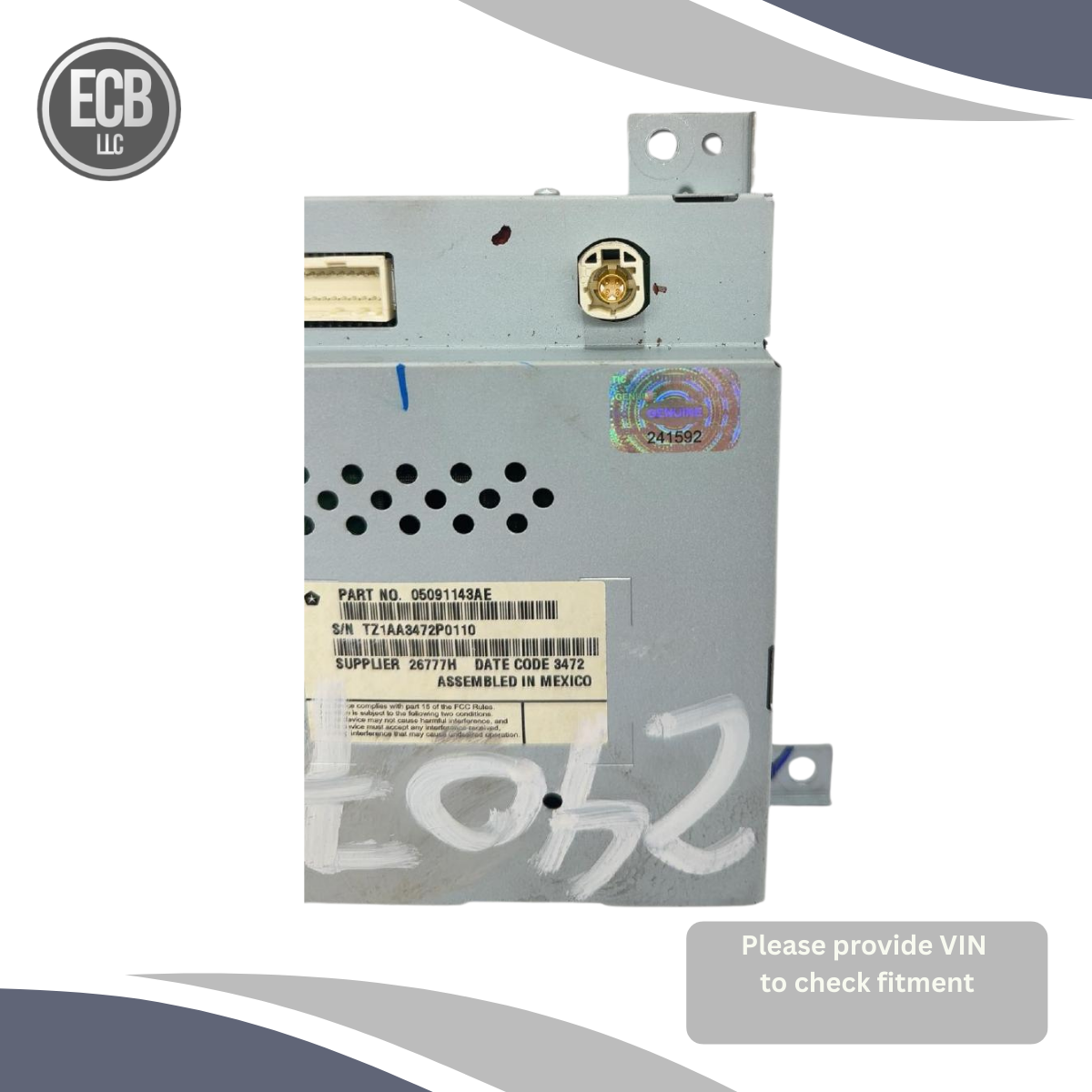2013–2016 DODGE DART 8.4? Navigation Radio Touch Screen OEM — view 4