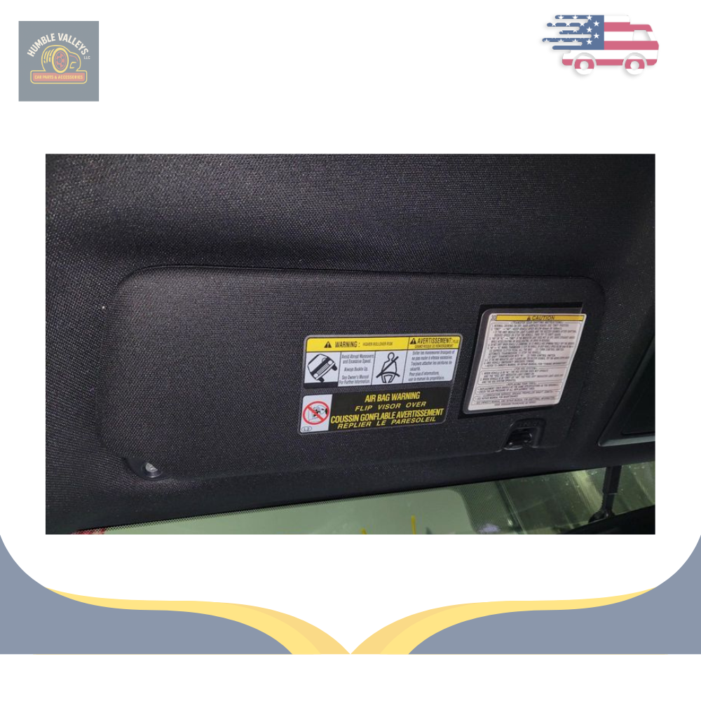 2016–2023 Toyota Tacoma Driver Left Sun Visor without sunroof LH Black OEM — view 1