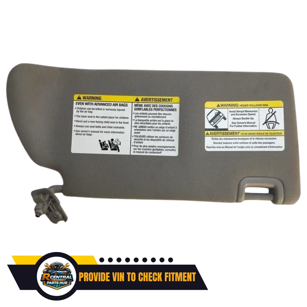 2013–2021 Nissan Frontier Left Driver Sun Visor Sunvisor Gray OEM — view 1