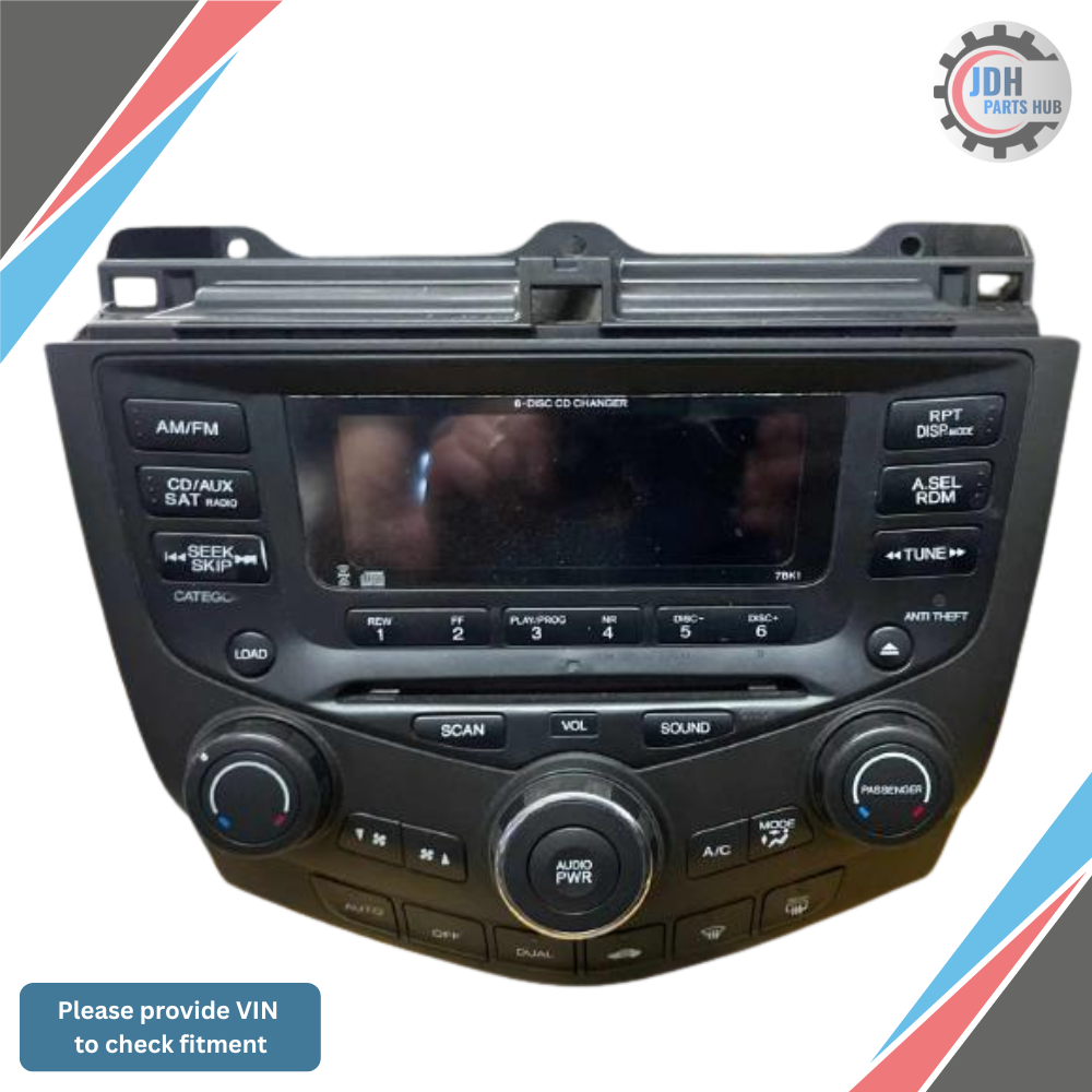 2004–2007 Honda Accord Radio AM FM Climate Control Temperature Panel OEM — view 1