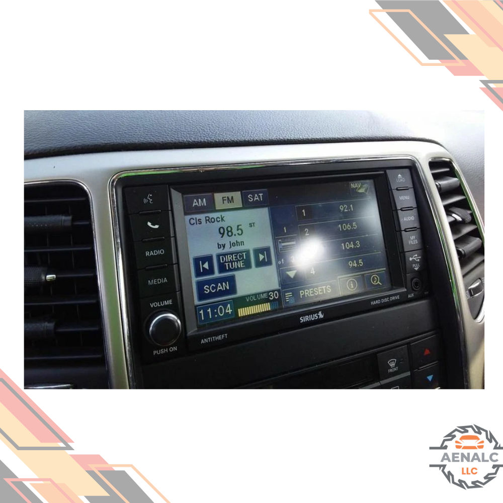2011 Jeep Grand Cherokee Radio with Navigation Sat CD DVD HDD Face ID RHB OEM — view 2