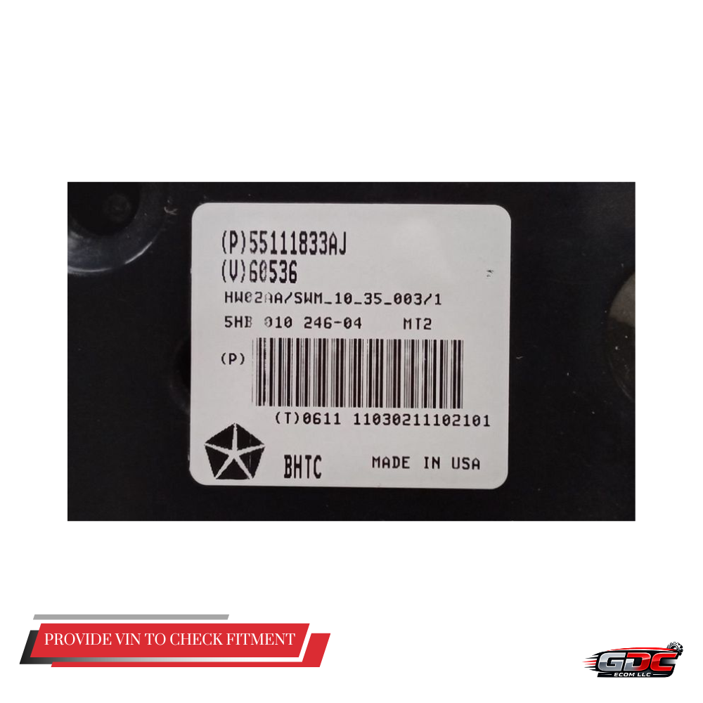 2011–2013 Jeep Grand Cherokee Manual Climate AC Heater Temperature Control OEM — view 3