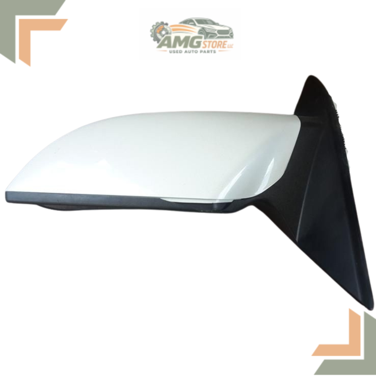 2007–2012 Nissan Altima Sedan Left Driver Side View Door Mirror White — view 2