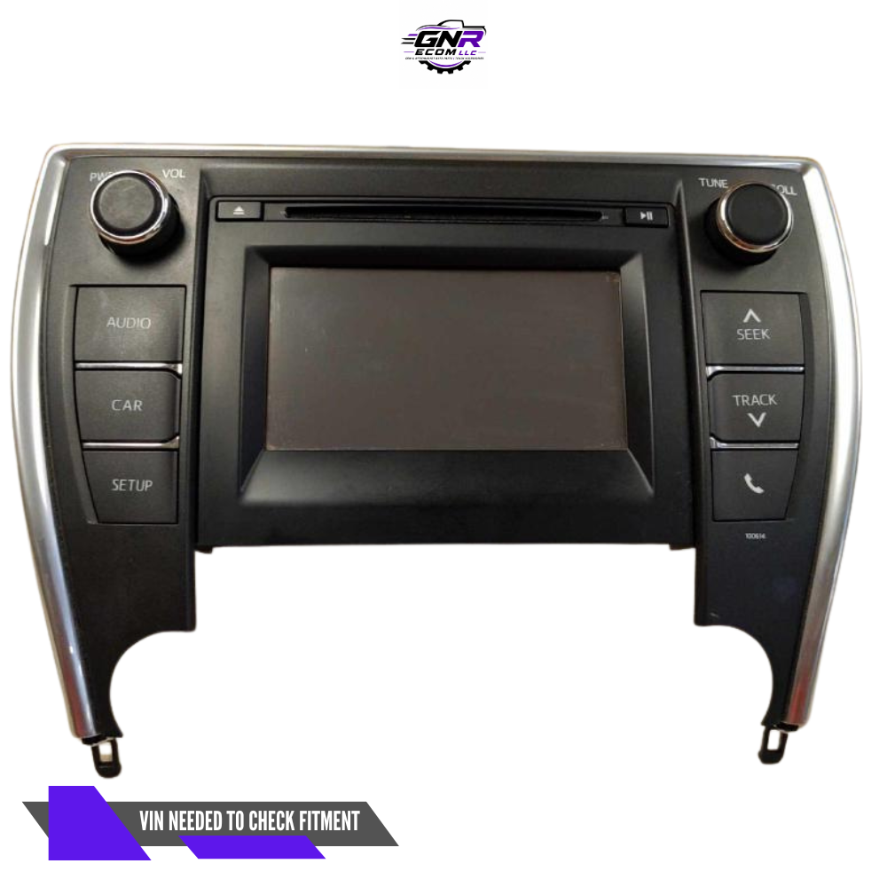 2016–2017 Toyota Camry AM FM CD Radio Player Display Screen Face ID 100614 OEM — view 1