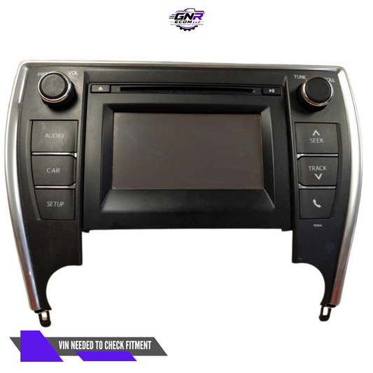 2016–2017 Toyota Camry AM FM CD Radio Player Display Screen Face ID 100614 OEM — view 1
