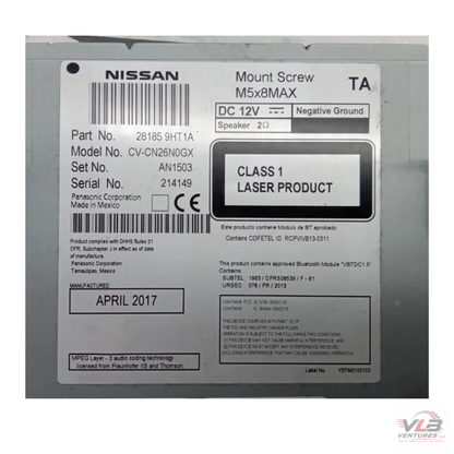 2016–2017 Nissan ALTIMA Radio Display Receiver AM FM CD BASE OEM — view 2