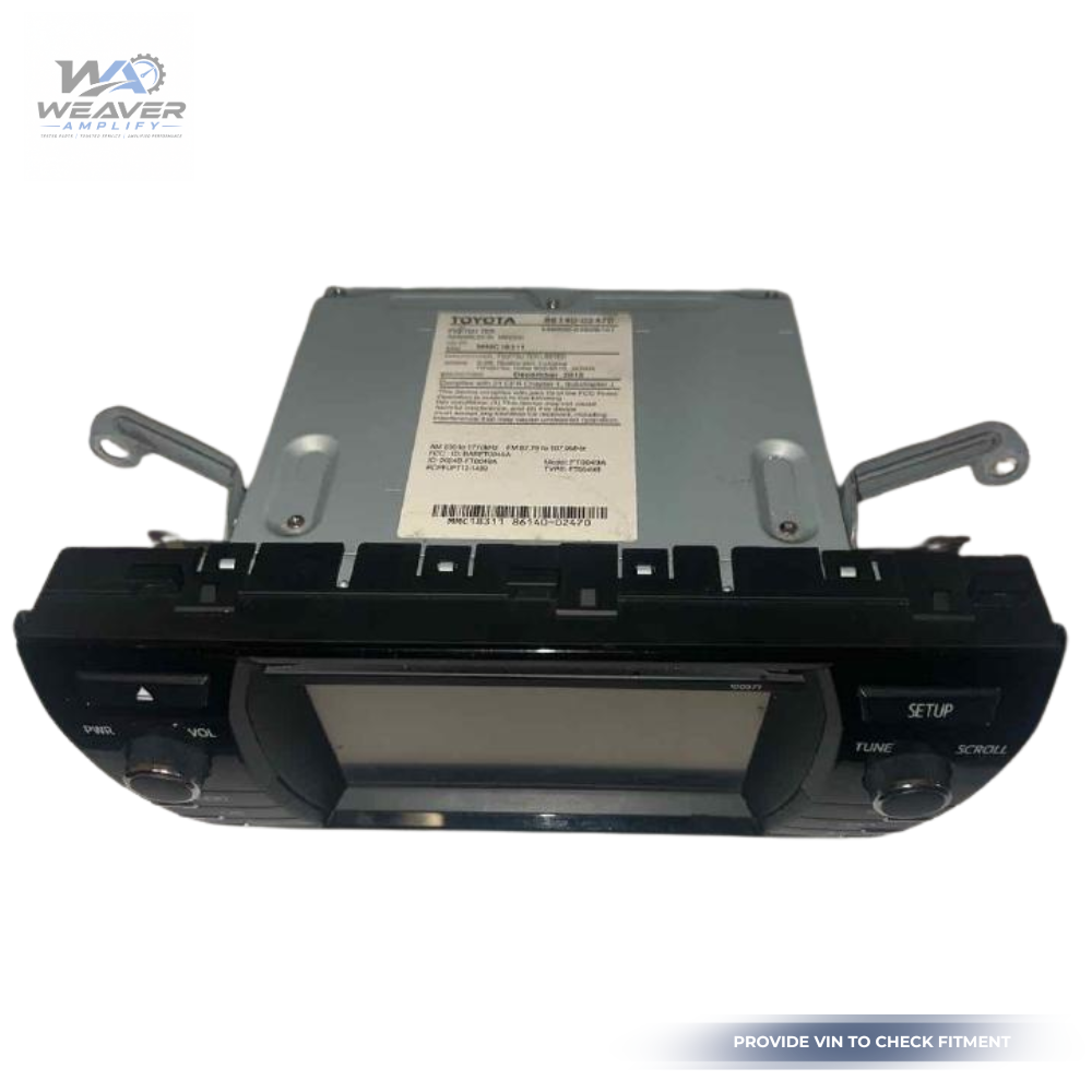 2015–2016 Toyota Corolla - Radio 6.1" Display Receiver AM FM CD ID 100571 OEM — view 2