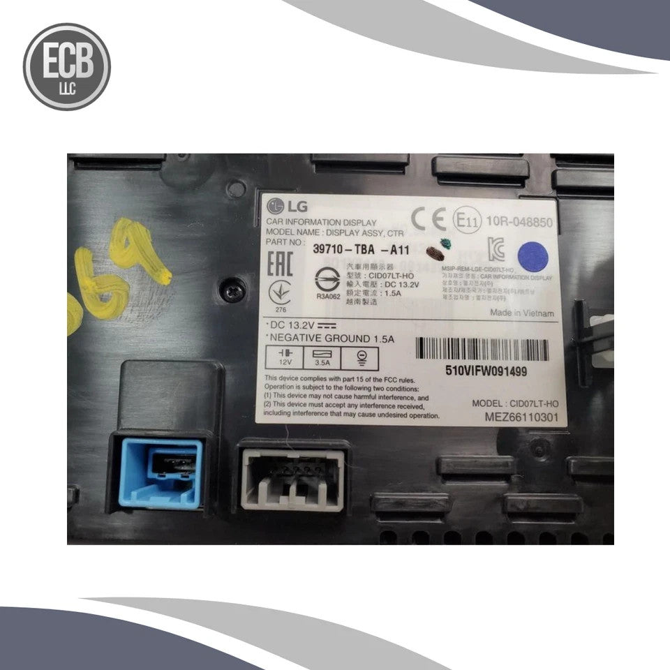 2016–2018 Honda Civic 7.0? Information Radio Display OEM — view 3