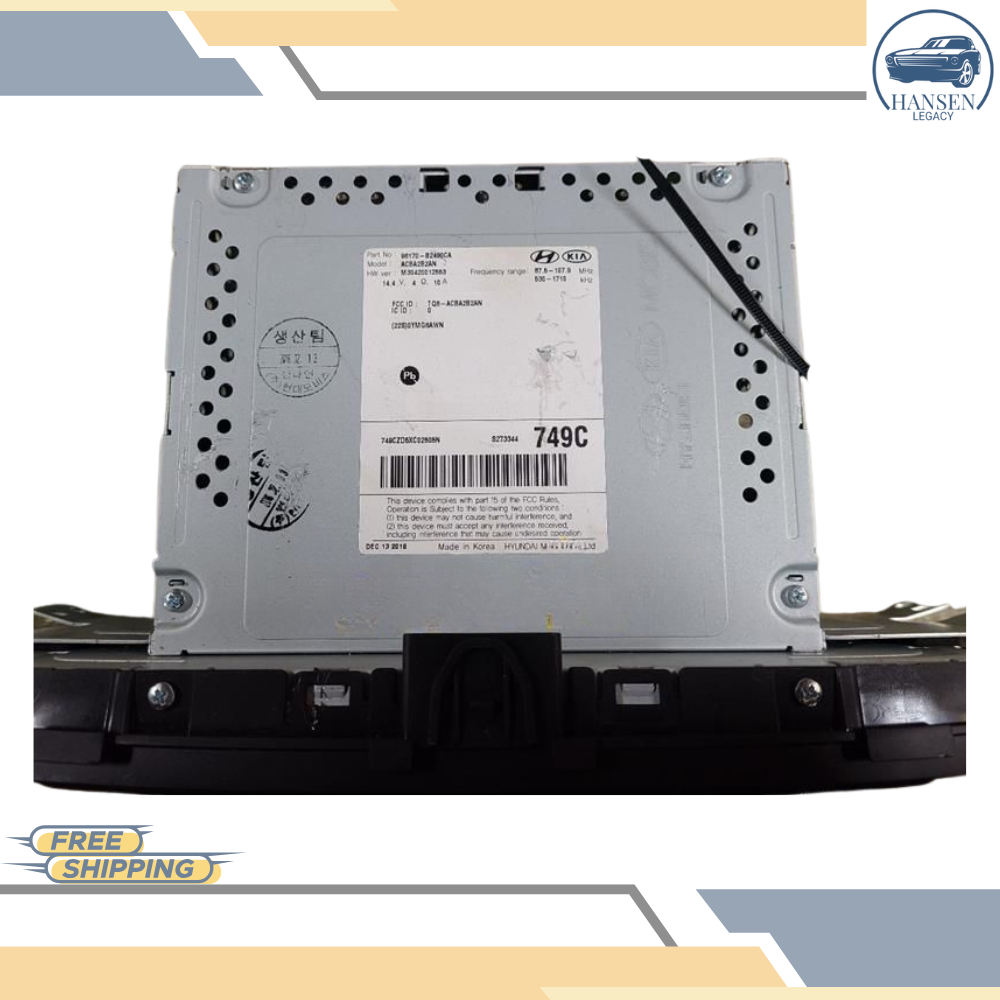 2017–2019 Kia Soul Radio Display Receiver ID 96170B2490CA Tested — view 3