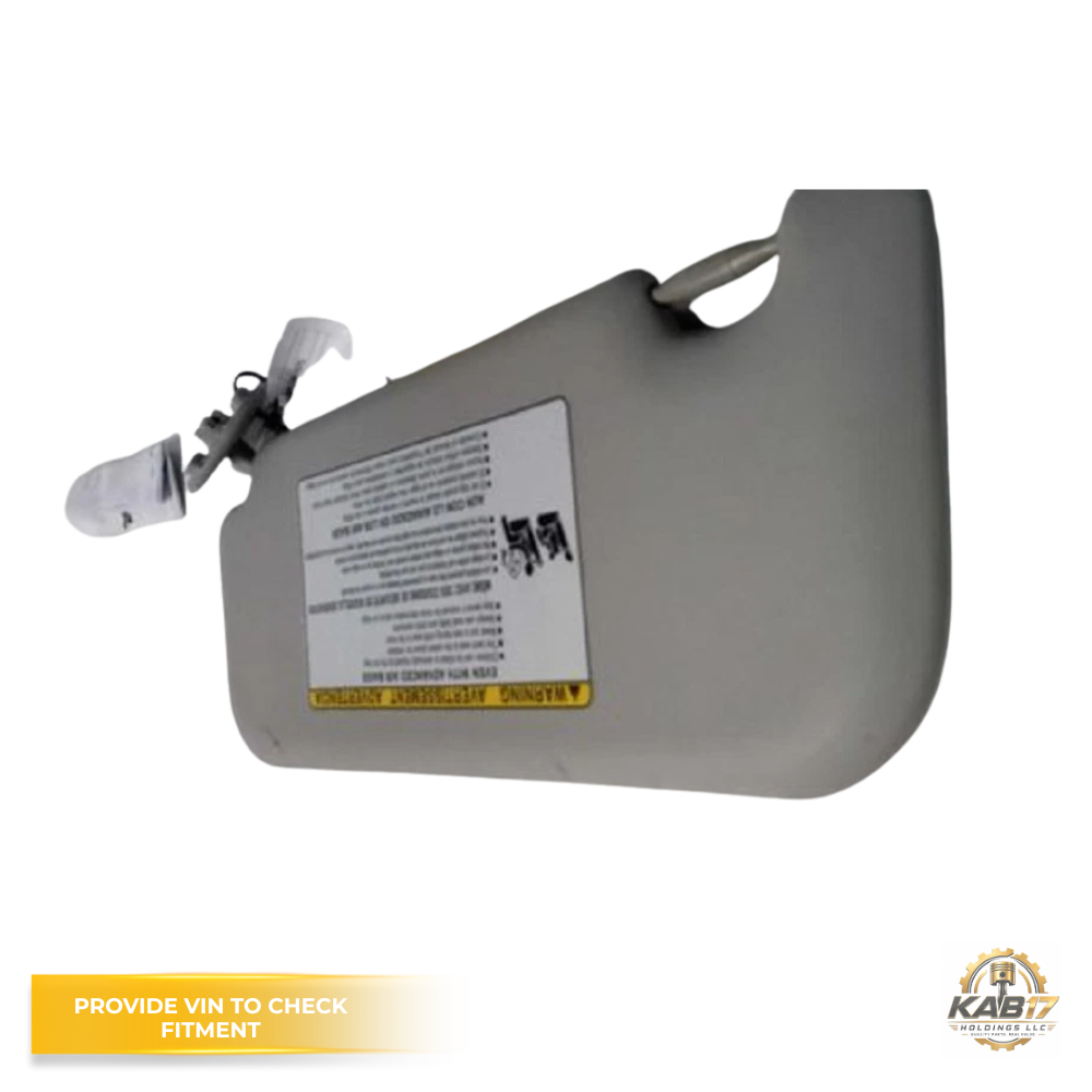 2014–2016 Toyota Corolla RH Passenger Sunvisor with Mirror Gray OEM — view 2