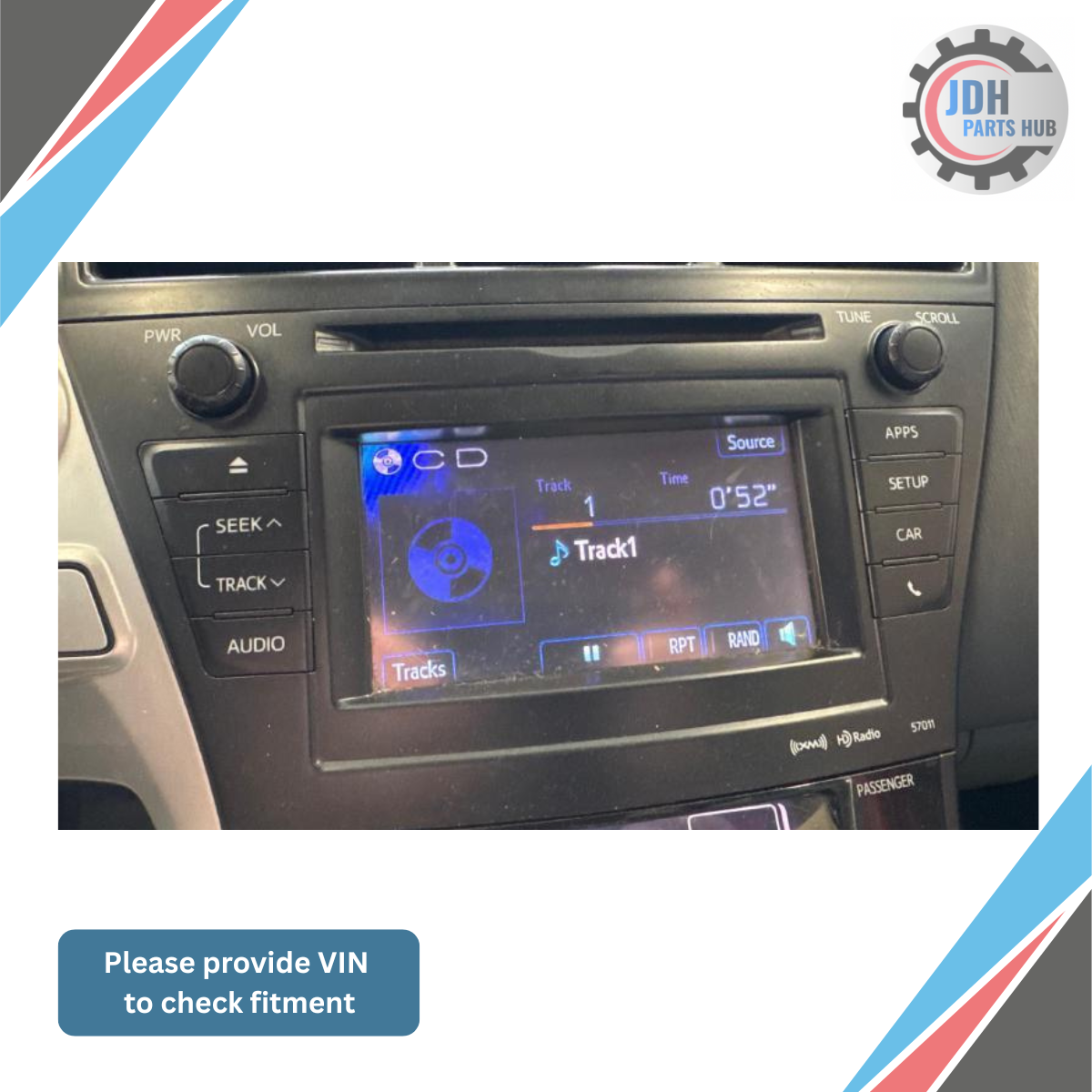 2012–2014 Toyota Prius Touch Screen Stereo Radio CD Player 57011 OEM — view 2
