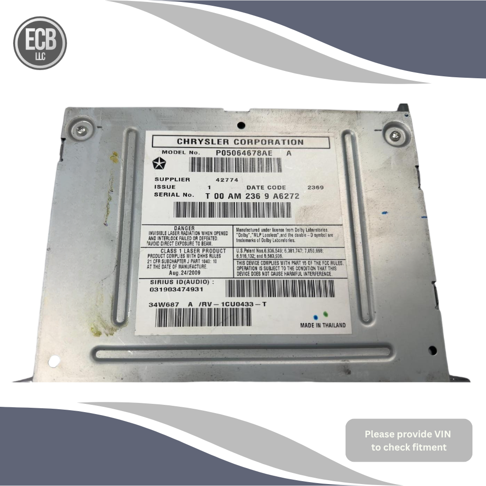 2014 Chevrolet Sonic AM FM MP3 Radio Receiver with Display OEM — view 2