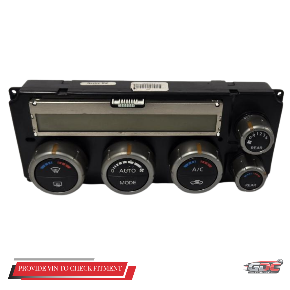 2005–2007 Nissan Pathfinder AC Heater Control OEM — view 2