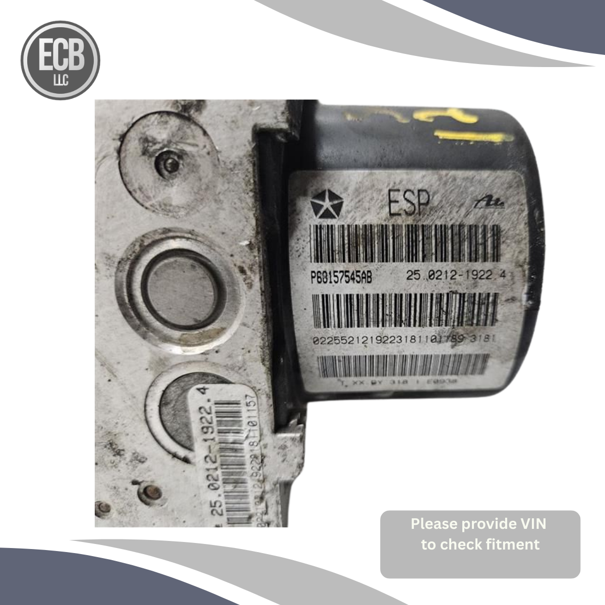 2011–2012 Dodge Charger ABS Pump Anti-Lock Brake Assembly OEM — view 4