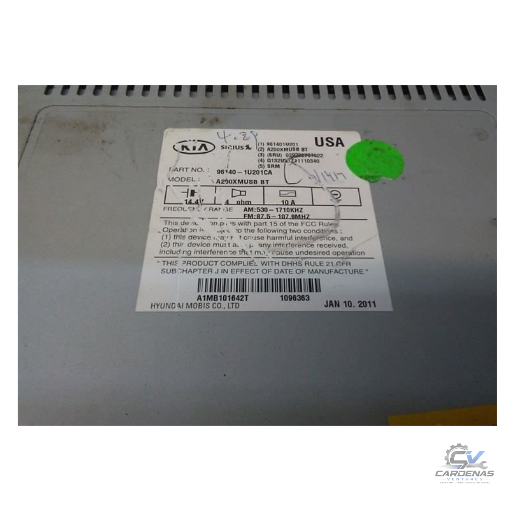 2010–2012 KIA Sorento Radio Receiver CD Player Bluetooth Sirius Satellite OEM — view 4