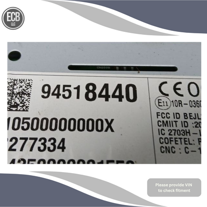 2015–2016 Chevrolet Sonic Radio Receiver Display Screen OEM — view 3