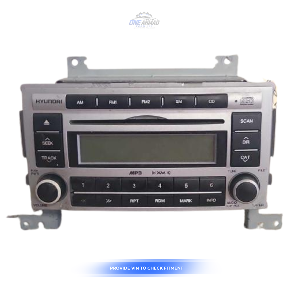 2007–2008 Hyundai Santa Fe AM FM CD Stereo MP3 Radio Receiver with Satellite OEM — view 1