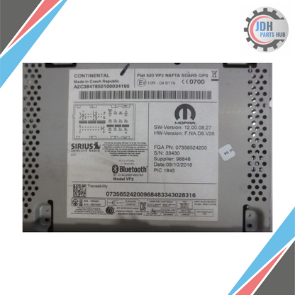 2015–2017 Jeep Renegade OEM AM/FM Radio Receiver 5.0� Touch Screen 07356524200 — view 4