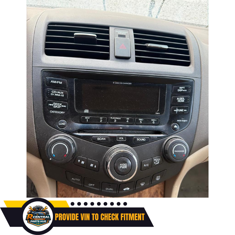 2003–2007 Honda Accord Radio AM FM Climate Control Temperature Panel OEM — view 2