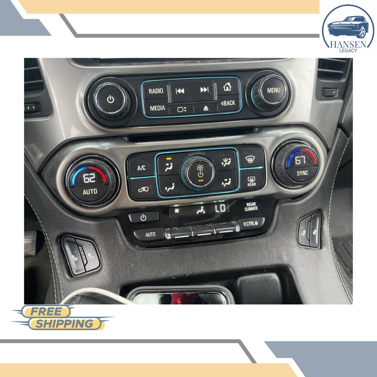 2015–2017 Chevrolet Tahoe A/C AC Heater Temperature Climate Control ID 23251607 — view 2