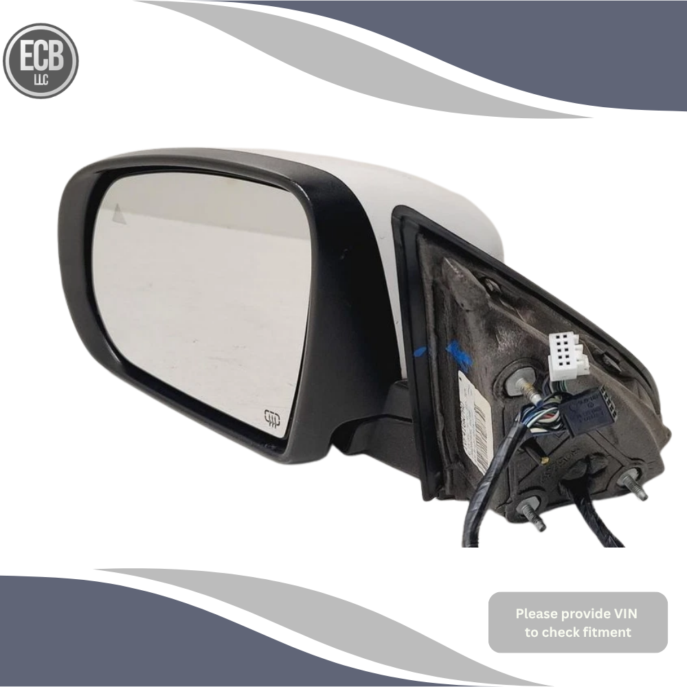 2014–2021 Jeep Cherokee Left Driver Side View Door Mirror White OEM — view 3