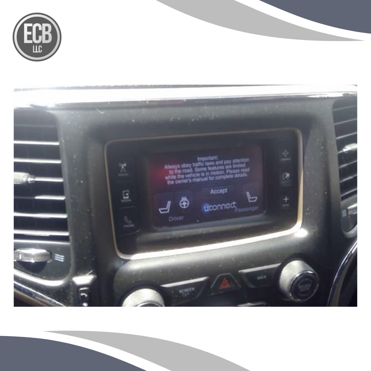 2014 JEEP GRAND CHEROKEE Radio Receiver with Display AM FM Sirius OEM — view 1
