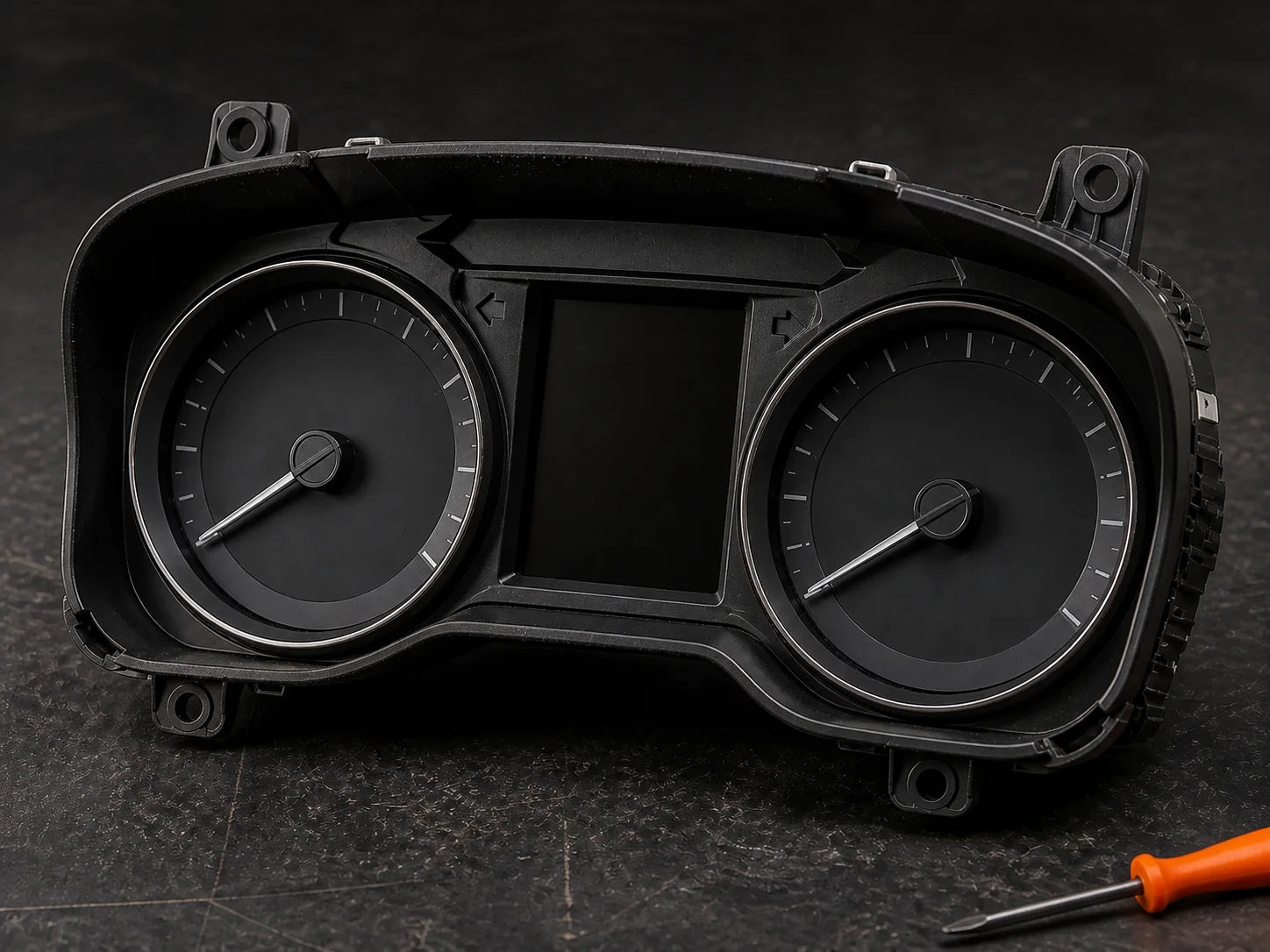 Representative used automotive instrument cluster in a premium workshop setting