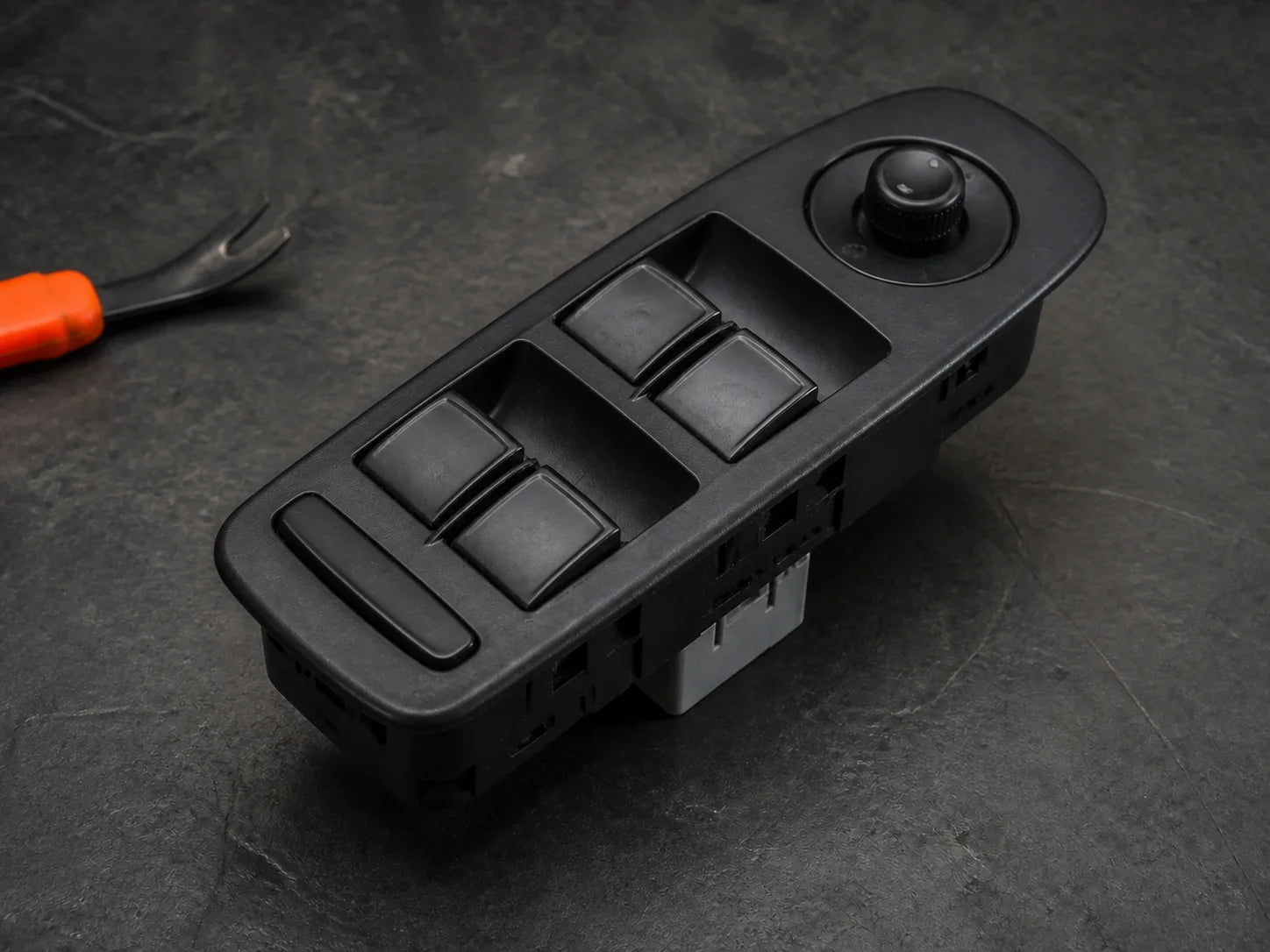 Representative used automotive interior control in a premium workshop setting